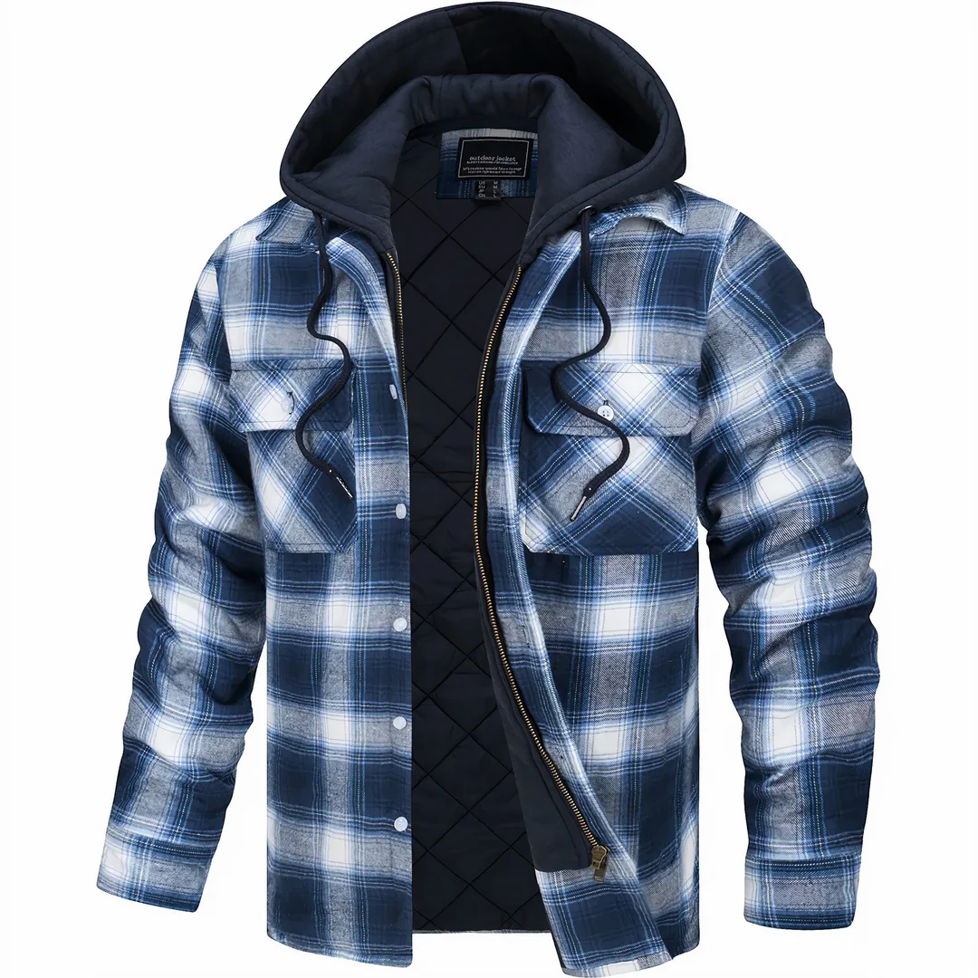 Easton | Checked jacket with zip